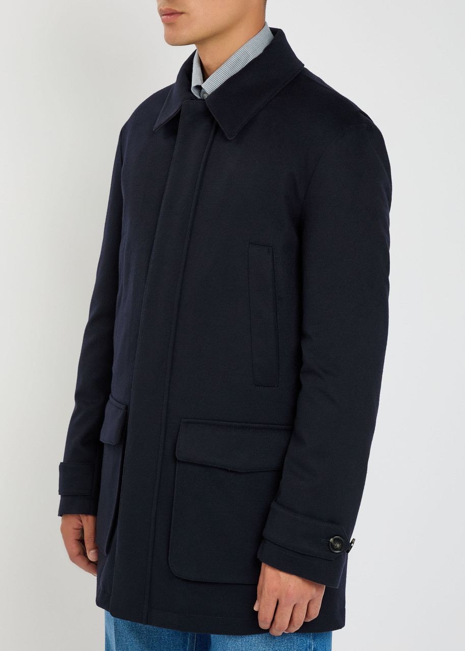 Tod's Over Jacket In Drap Di Lana T15 In Blue