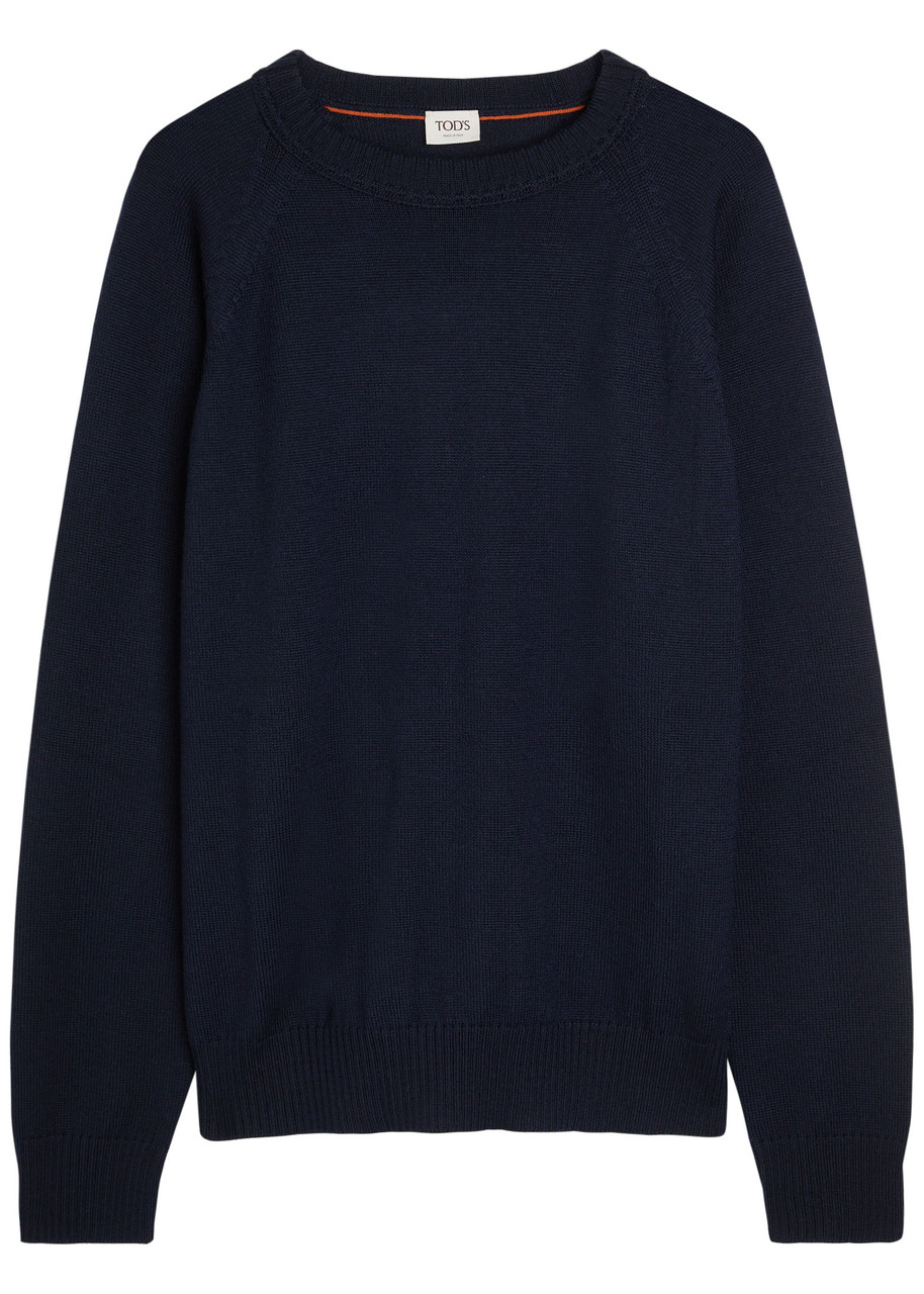 Tod's Tods Wool Jumper In Blue