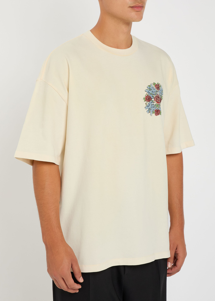 Amiri Out For Trouble Printed Cotton T-shirt In Neutral