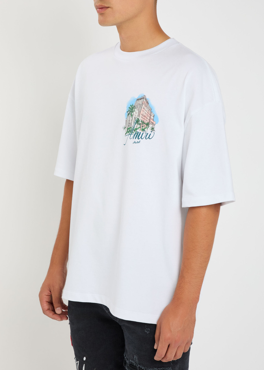 Amiri Graphic-print Drawstring T-shirt In White