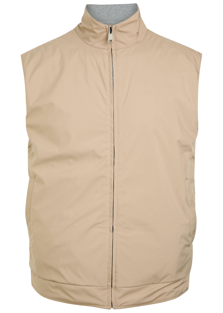Aurélien Resort Reversible Shell And Cotton-blend Gilet In Brown