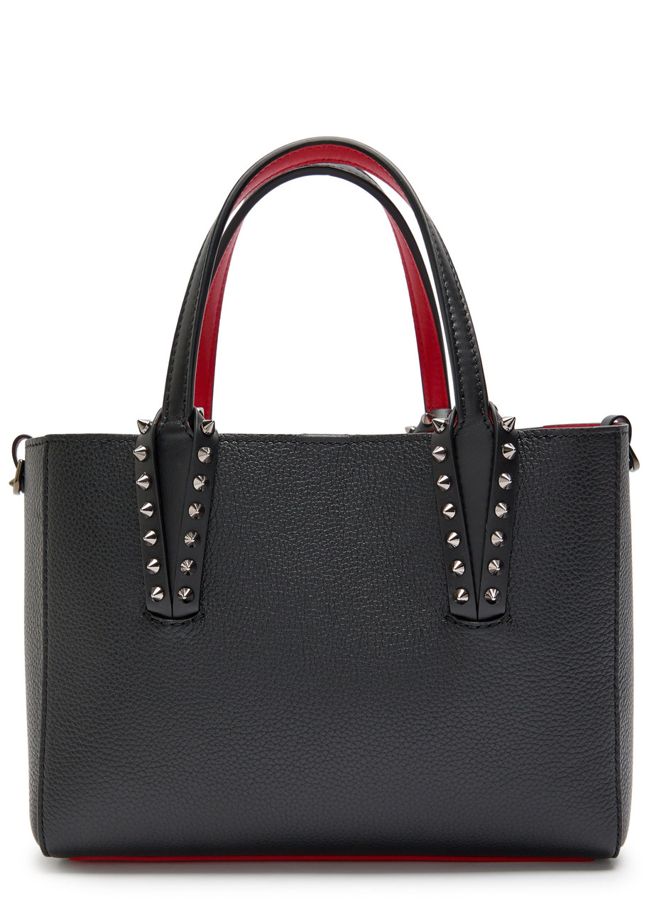 Christian Louboutin Cabata Mini Grained Leather Tote In Black