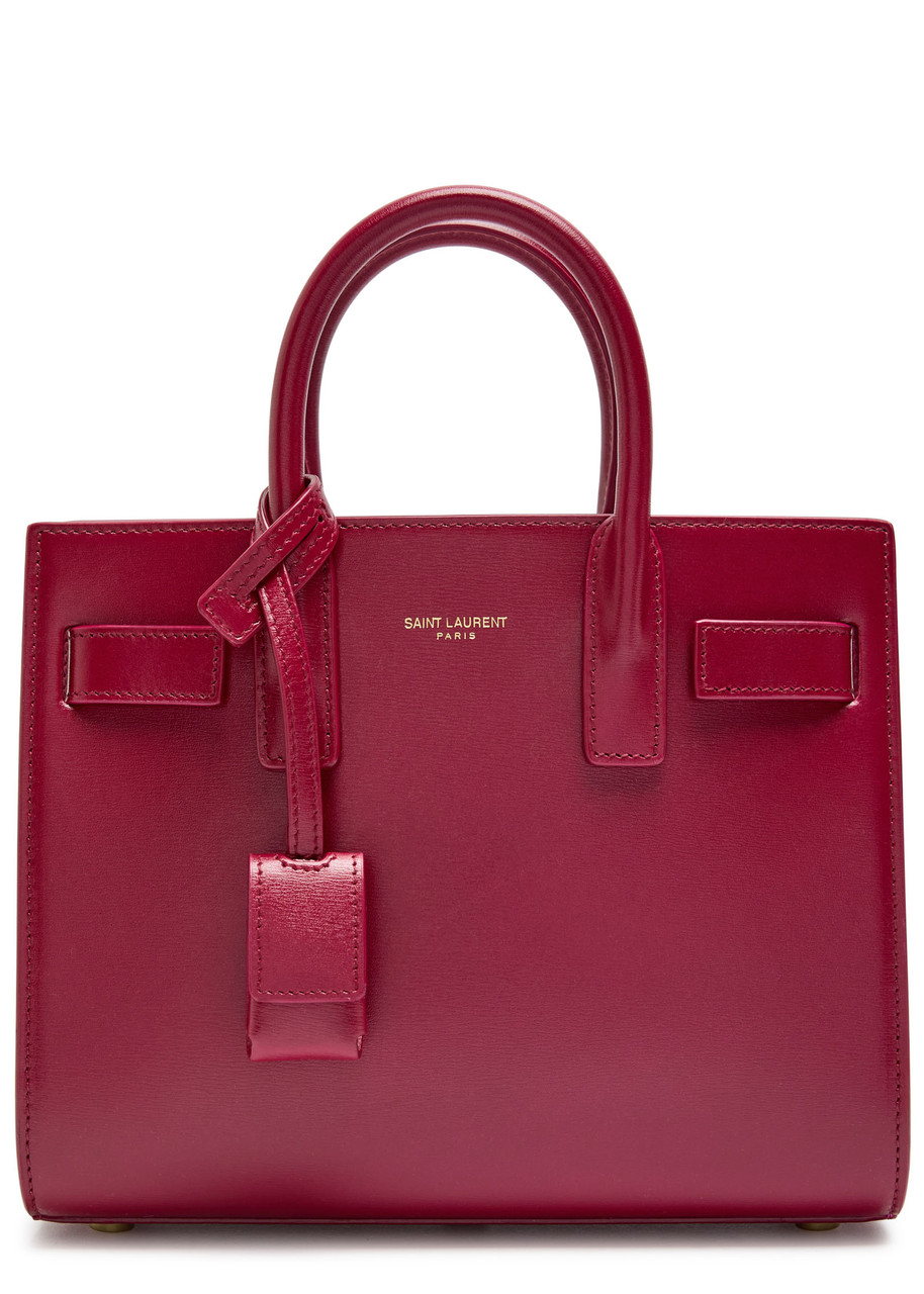 Saint Laurent Sac De Jour Nano Top-handle Bag In Smooth Leather In Pink