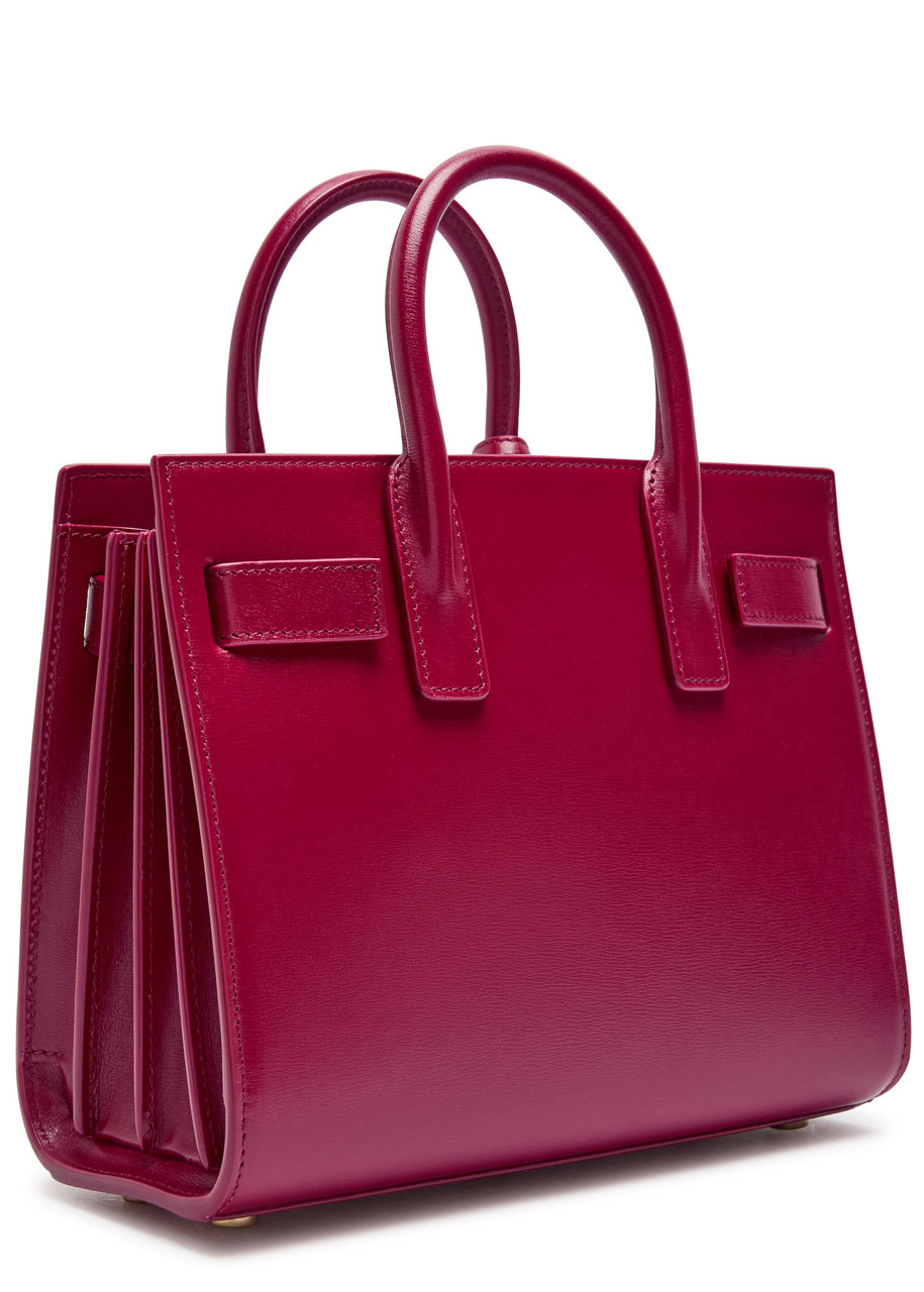 Saint Laurent Sac De Jour Nano Top-handle Bag In Smooth Leather In Pink