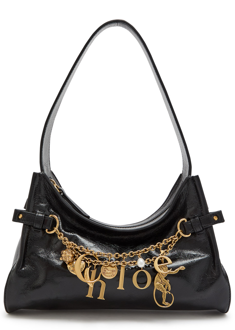 Chloe Chloé Charms Embellished Leather Shoulder bag - Black - One Size