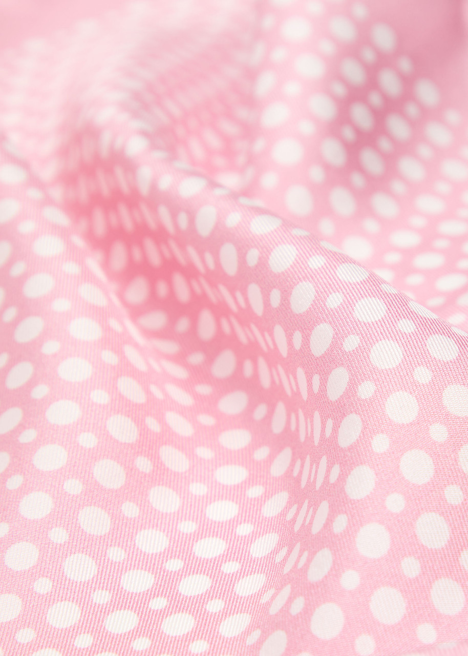 Hugo Boss Boss X David Beckham Polka Dot-print Silk Pocket Square In Pink
