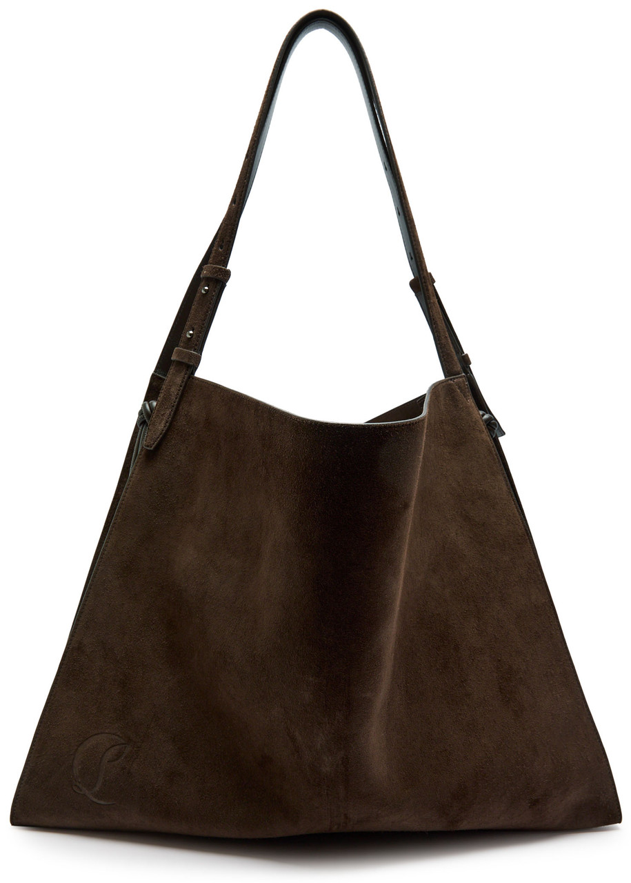 Christian Louboutin Baggy Suede Tote - Dark Brown - One Size