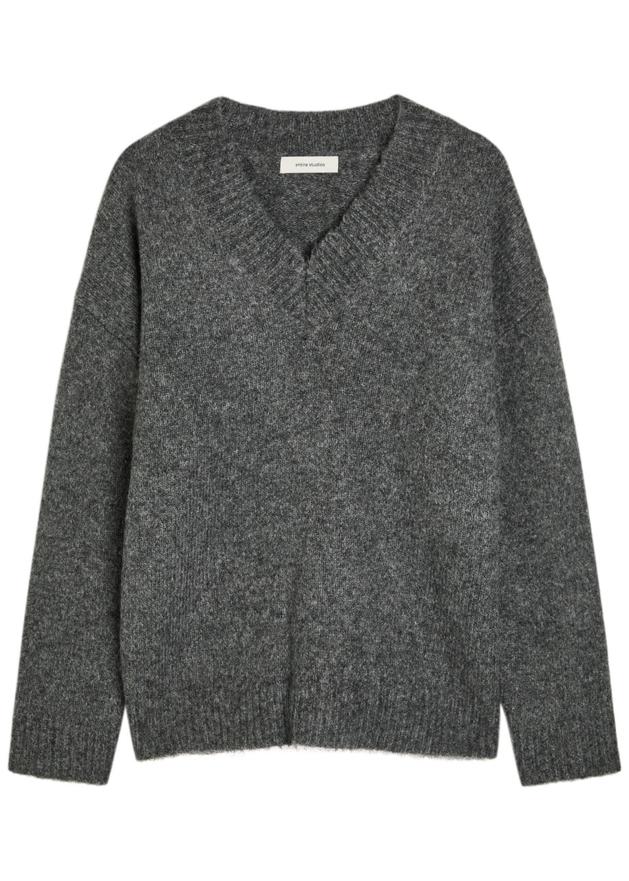 Entire Studios Deco Wool-blend Jumper In Gray
