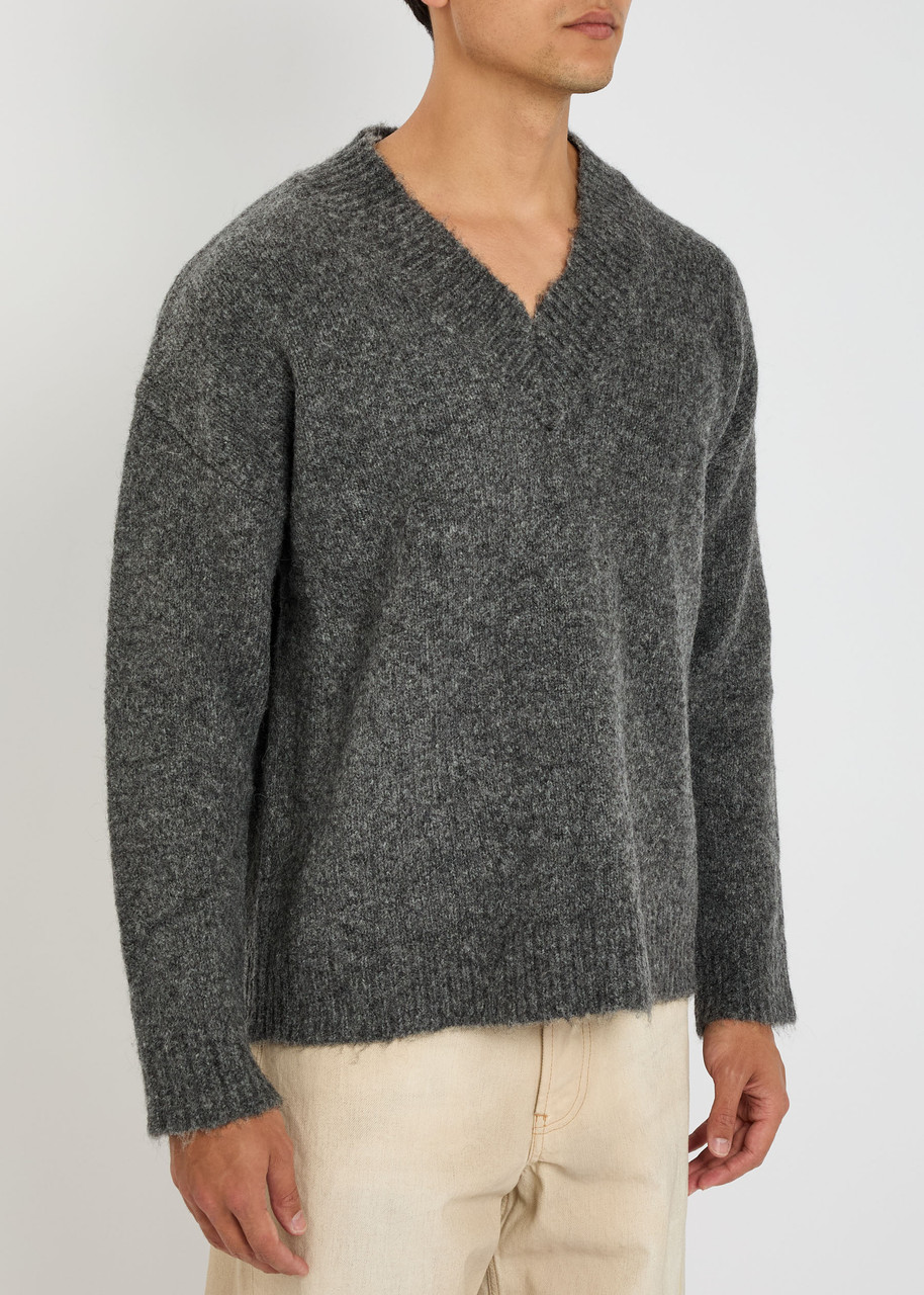 Entire Studios Deco Wool-blend Jumper In Gray