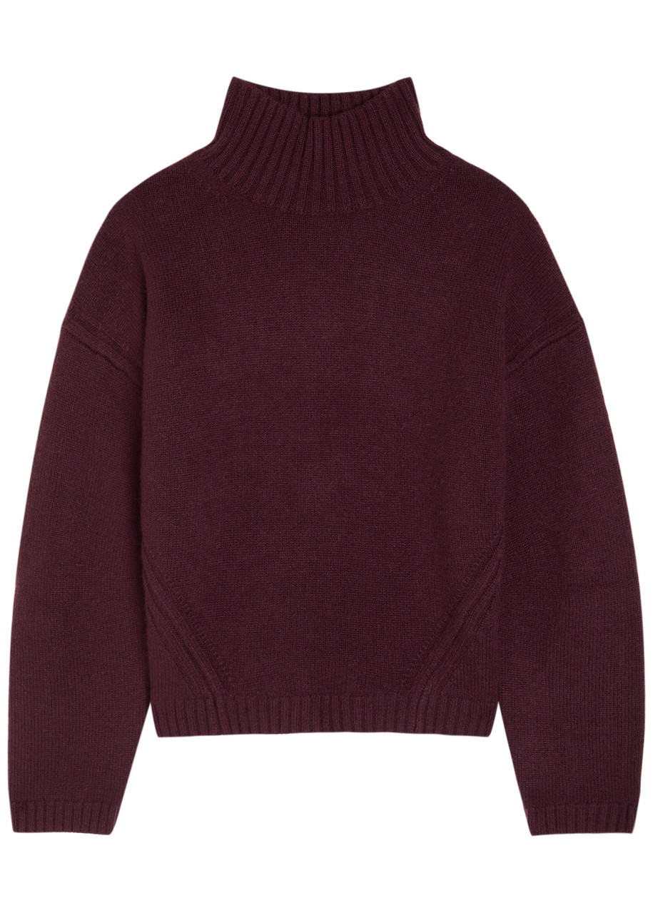 Joseph High Neck Long Sleeves Luxe Cashmere In Gold