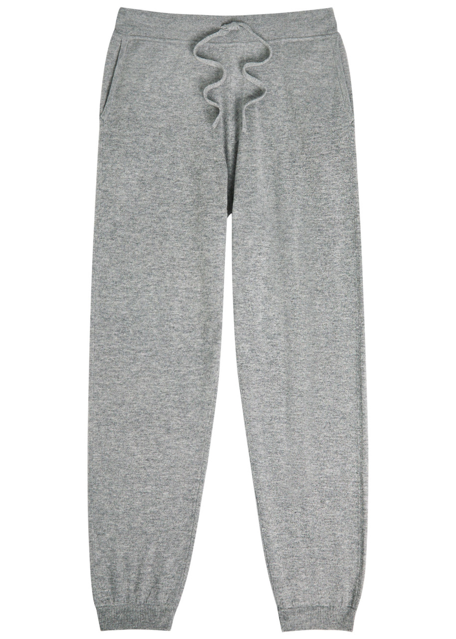 Allude Tapered-leg Wool-blend Trousers In Gray