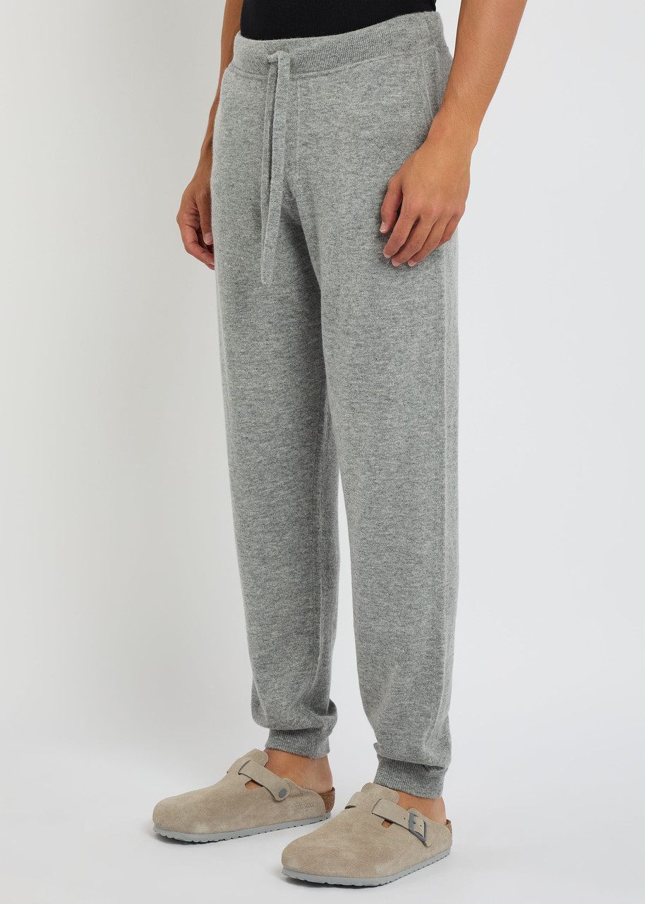 Allude Tapered-leg Wool-blend Trousers In Gray