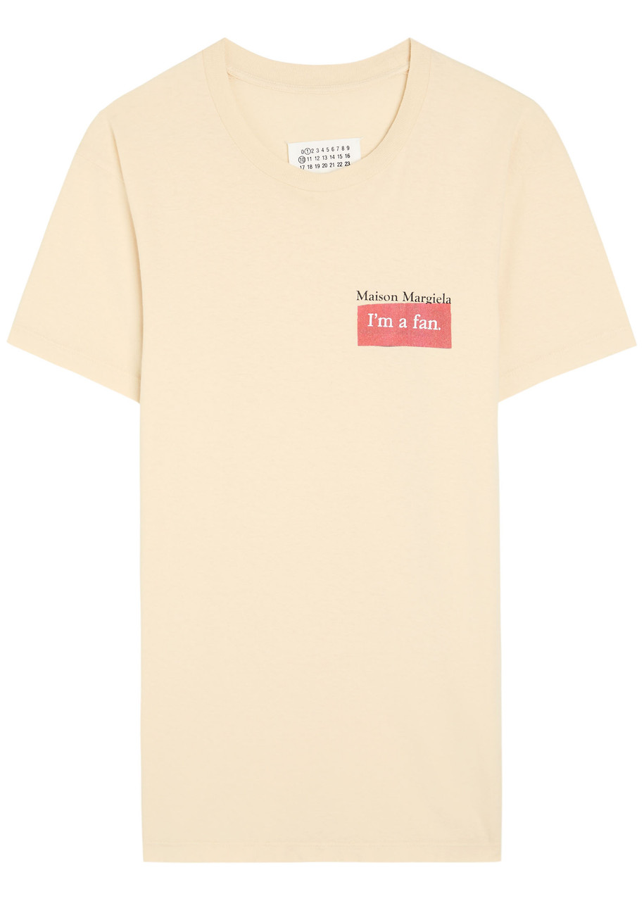 Maison Margiela Logo-print Cotton T-shirt In Neutral