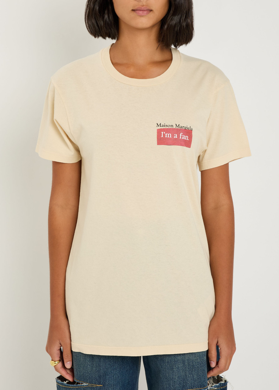 Maison Margiela Logo-print Cotton T-shirt In Neutral