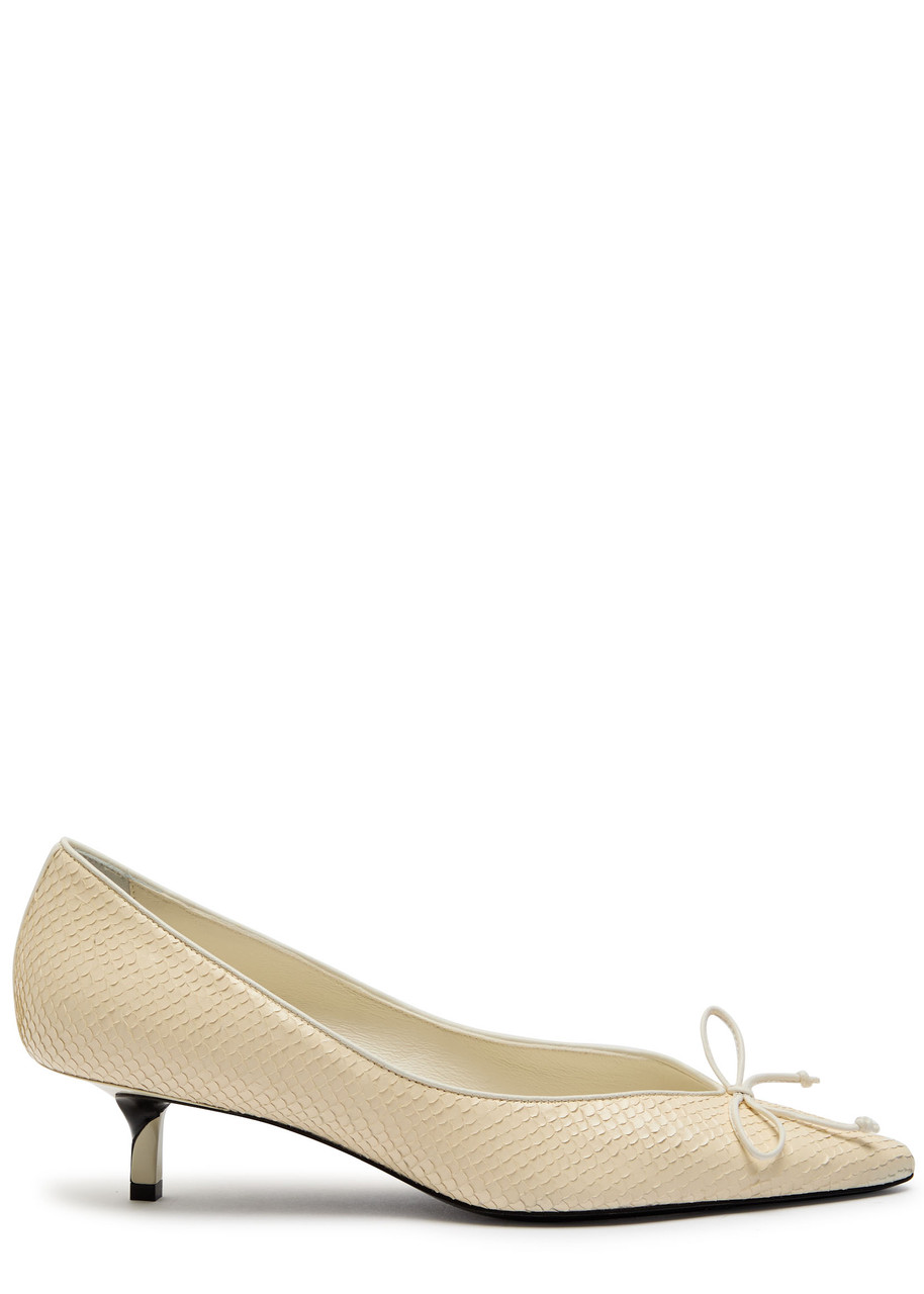 Jacquemus Les Escarpins Tourni Leather Pumps - Ivory