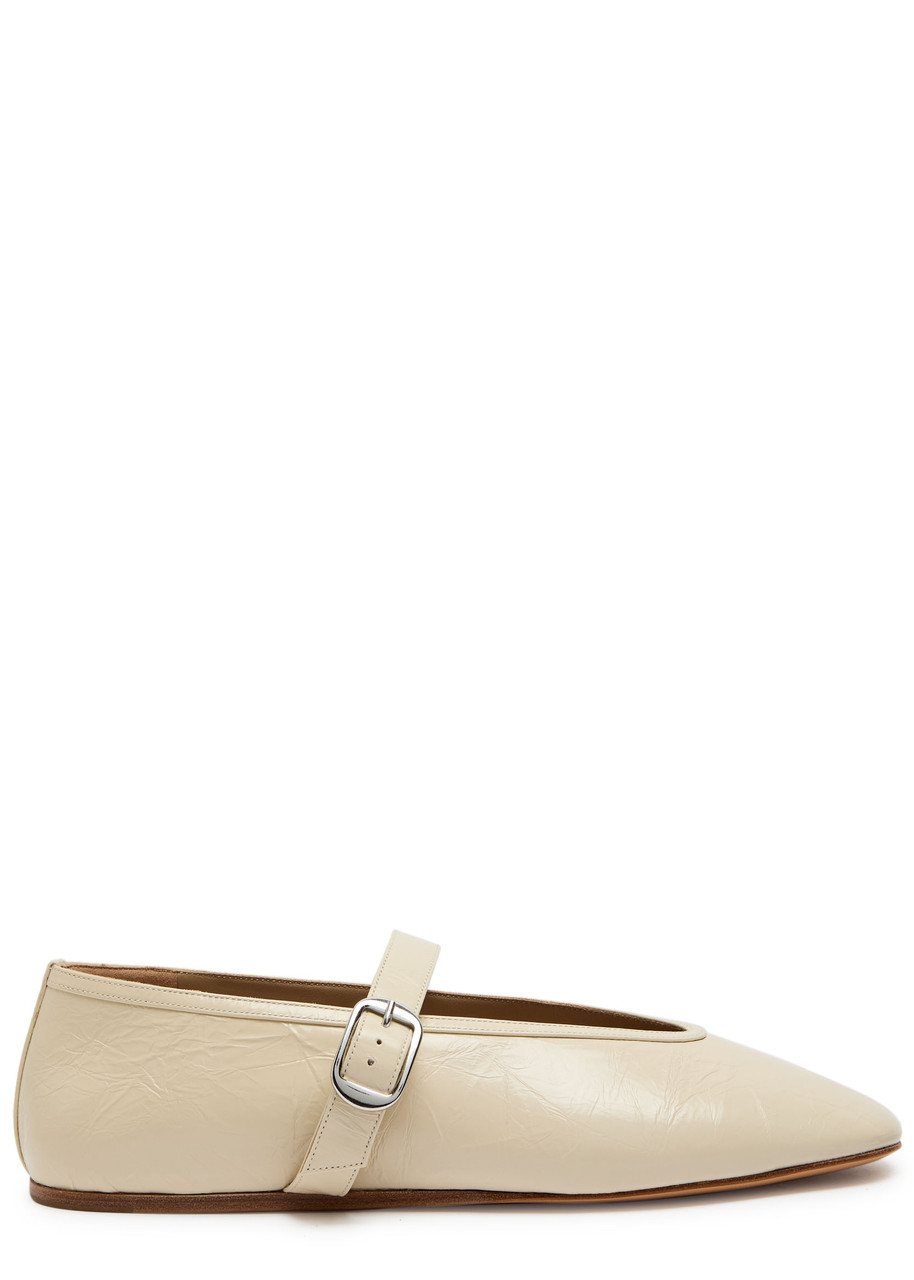 Le Monde Beryl Stella Patent Leather Ballet Flats In Nude