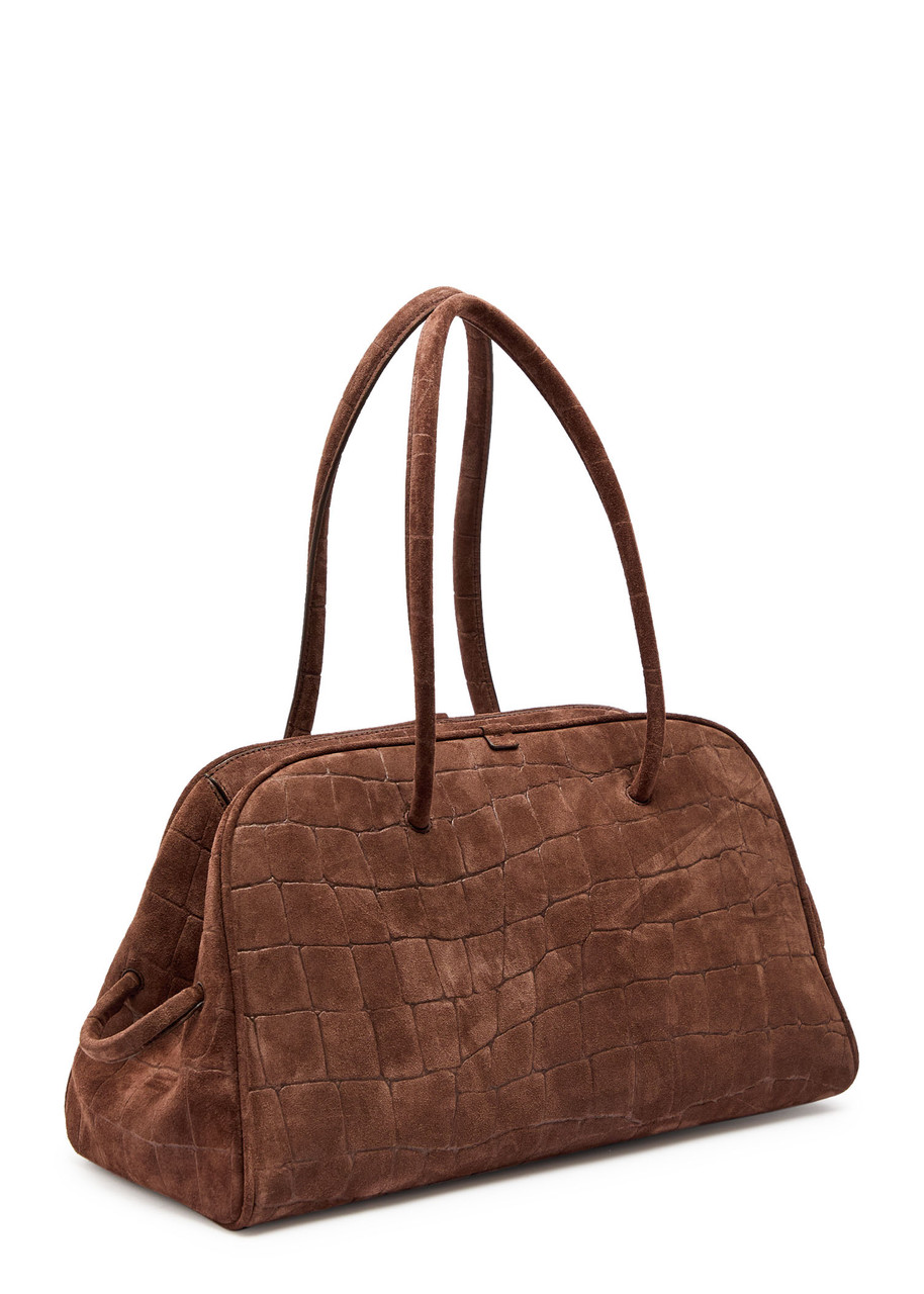 Jacquemus Womens Dark Brown Le Turismo Embossed Leather-suede Shoulder Bag In Brown