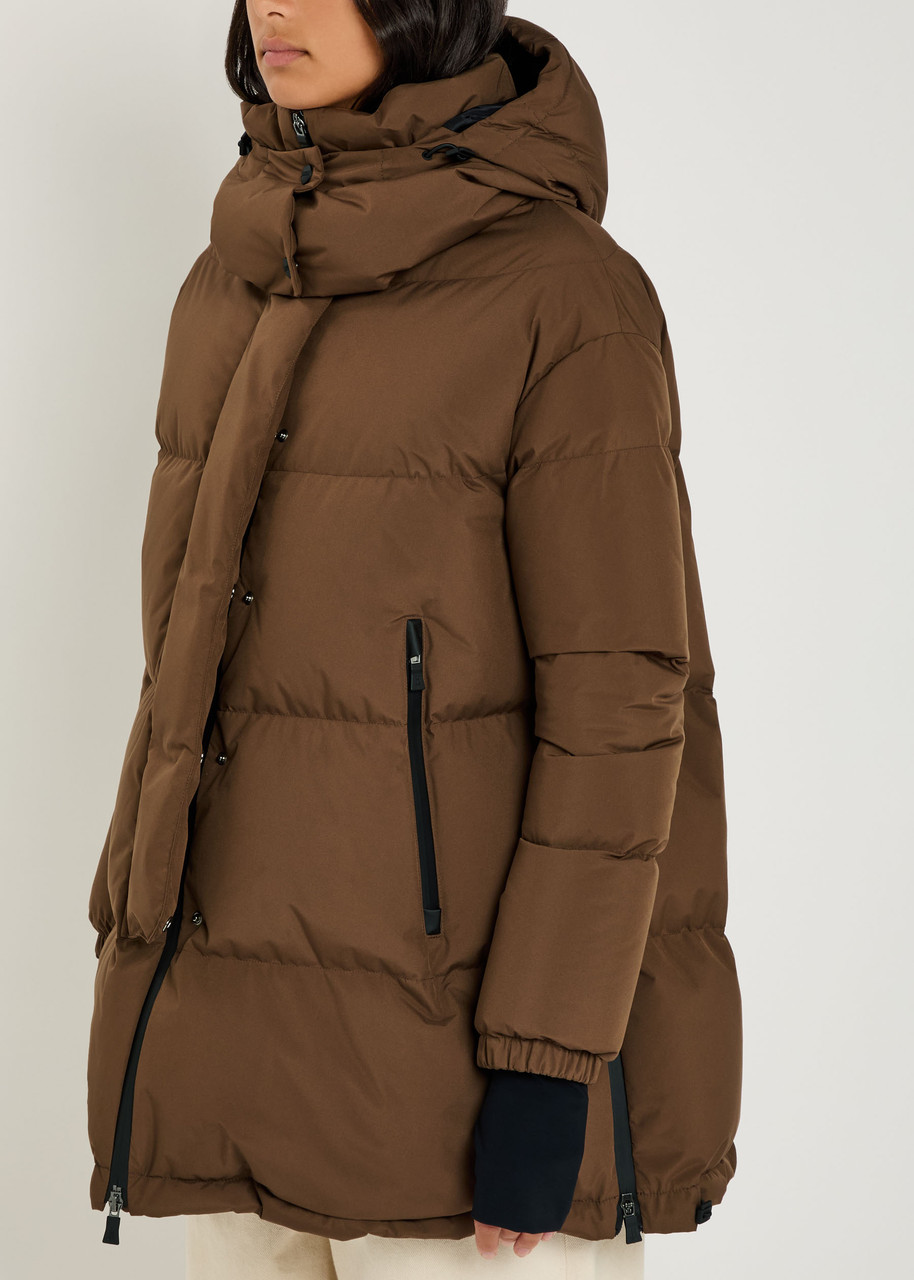  Herno Quilted Hooded Shell Jacket - Brown - 48 (uk16 / Xl) 