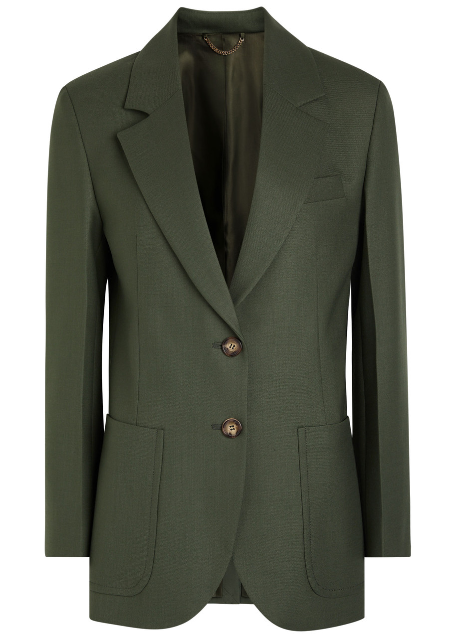 Victoria Beckham Woven Blazer - Green - 12 (UK12 / M)