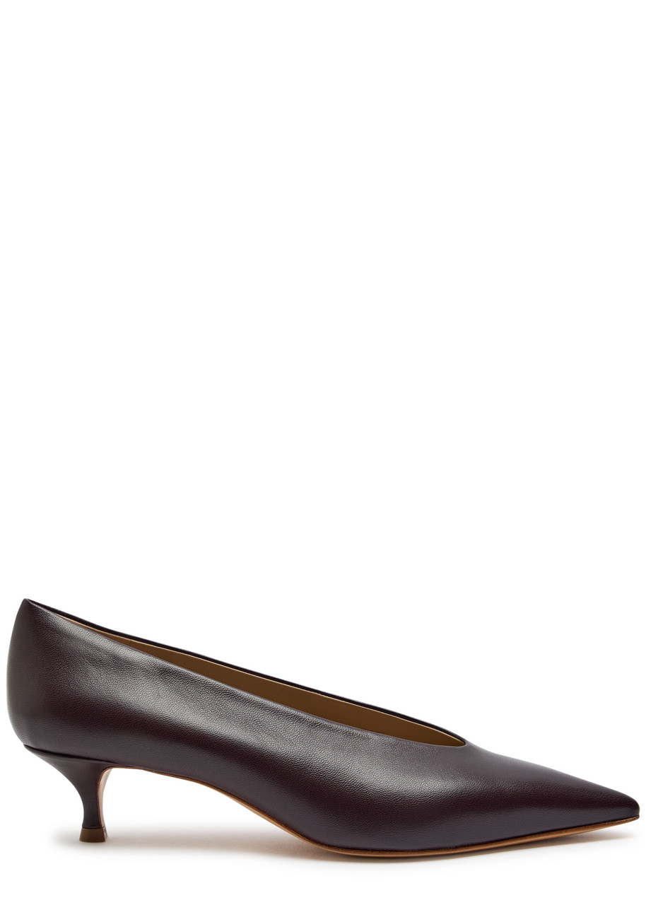 Le Monde Beryl Kitten Heel Pointed Toe Pumps In Purple