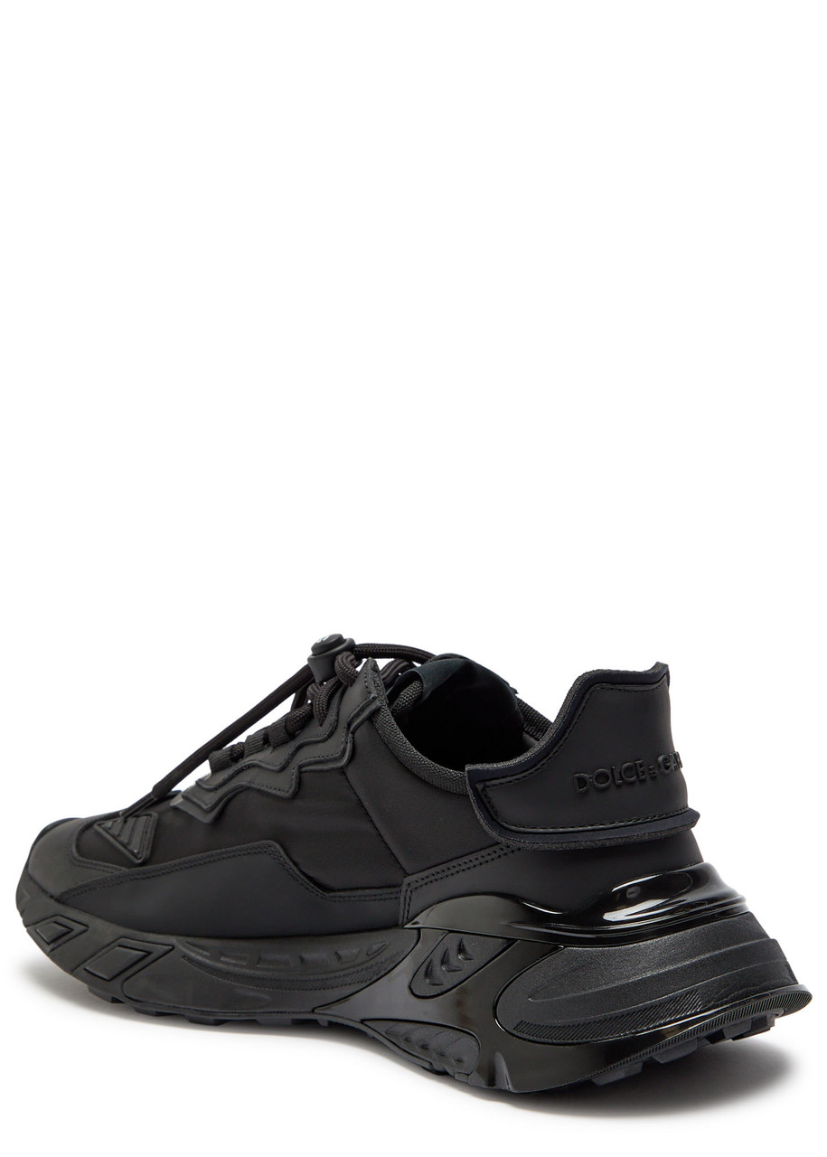 Dolce & Gabbana Daymaster Black Leather Blend Sneakers In Black
