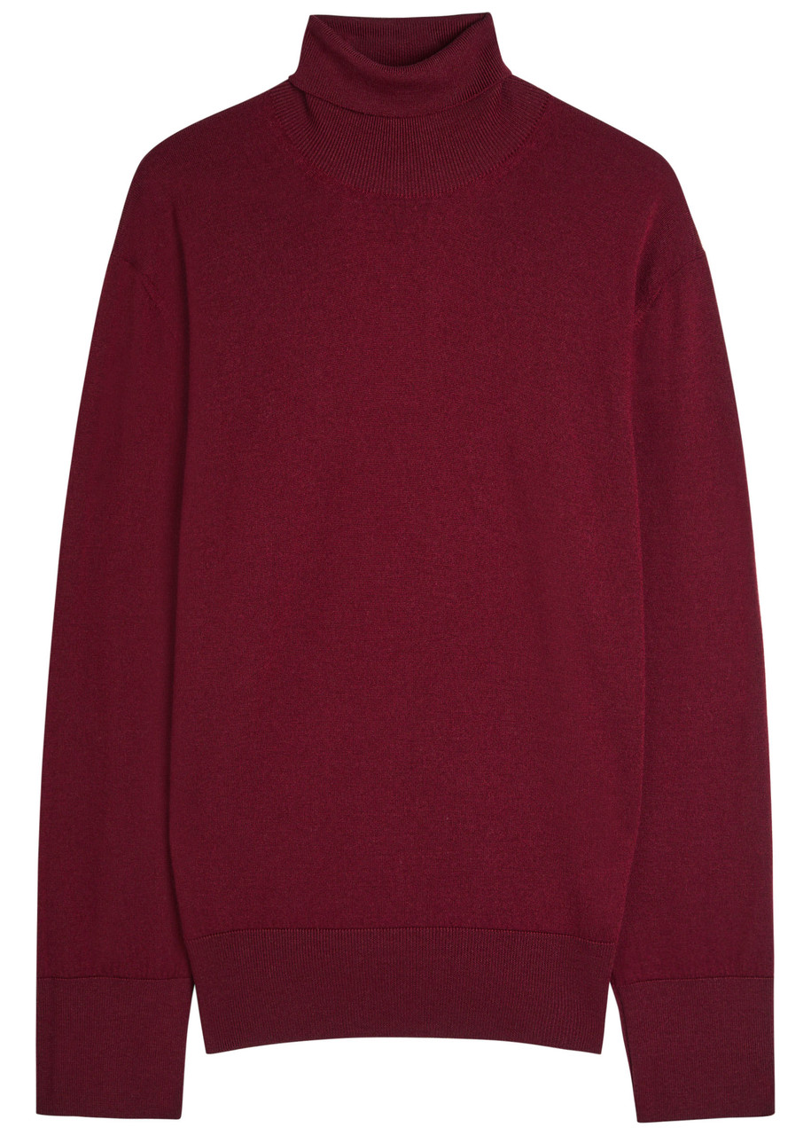 Armarium Edna Wool-blend Top In Burgundy