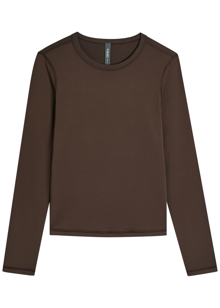 Vuori Lux Stretch-jersey top - Brown - XS (UK6 / XS)