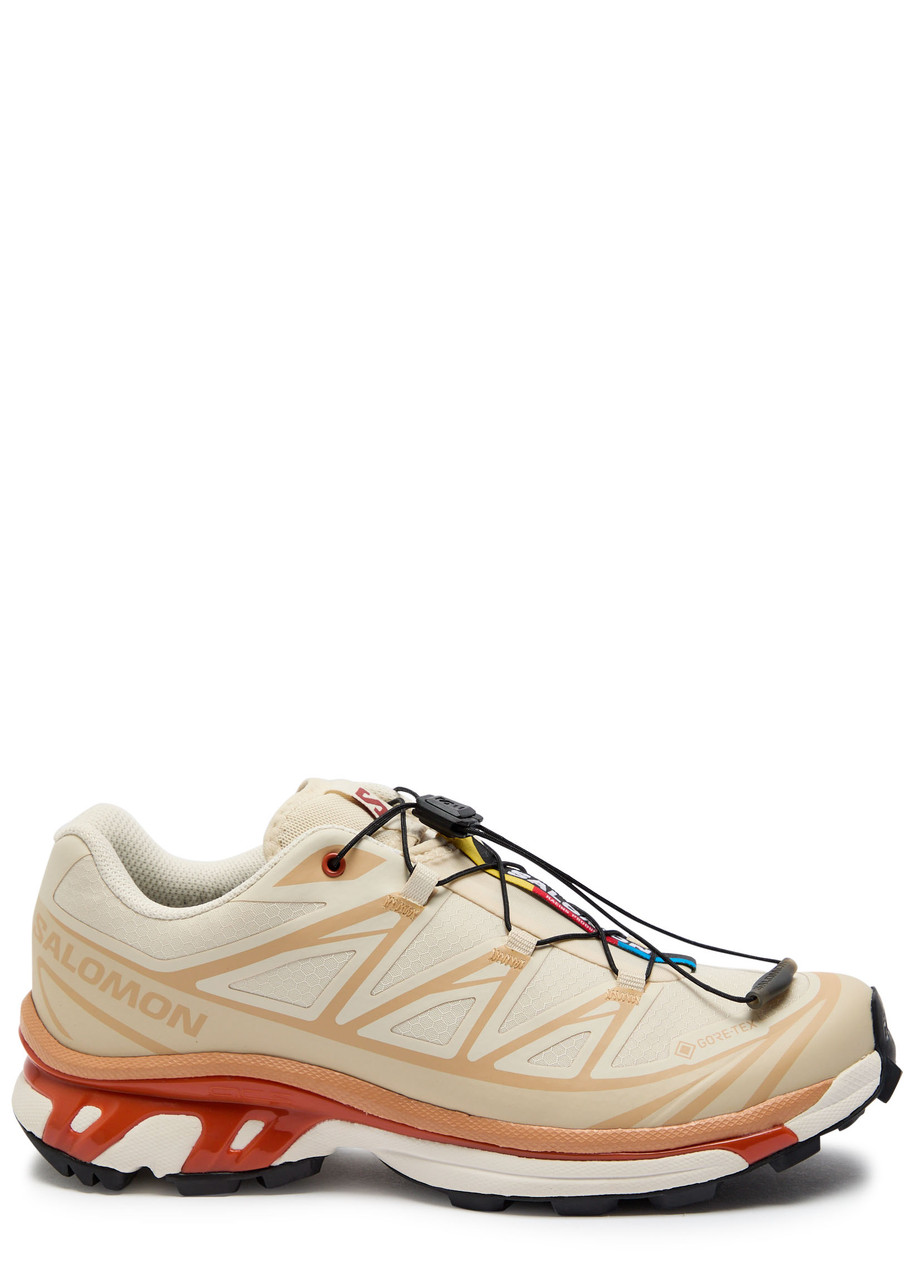 Salomon Xt-6 Gtx Panelled Mesh Sneakers In Neutral