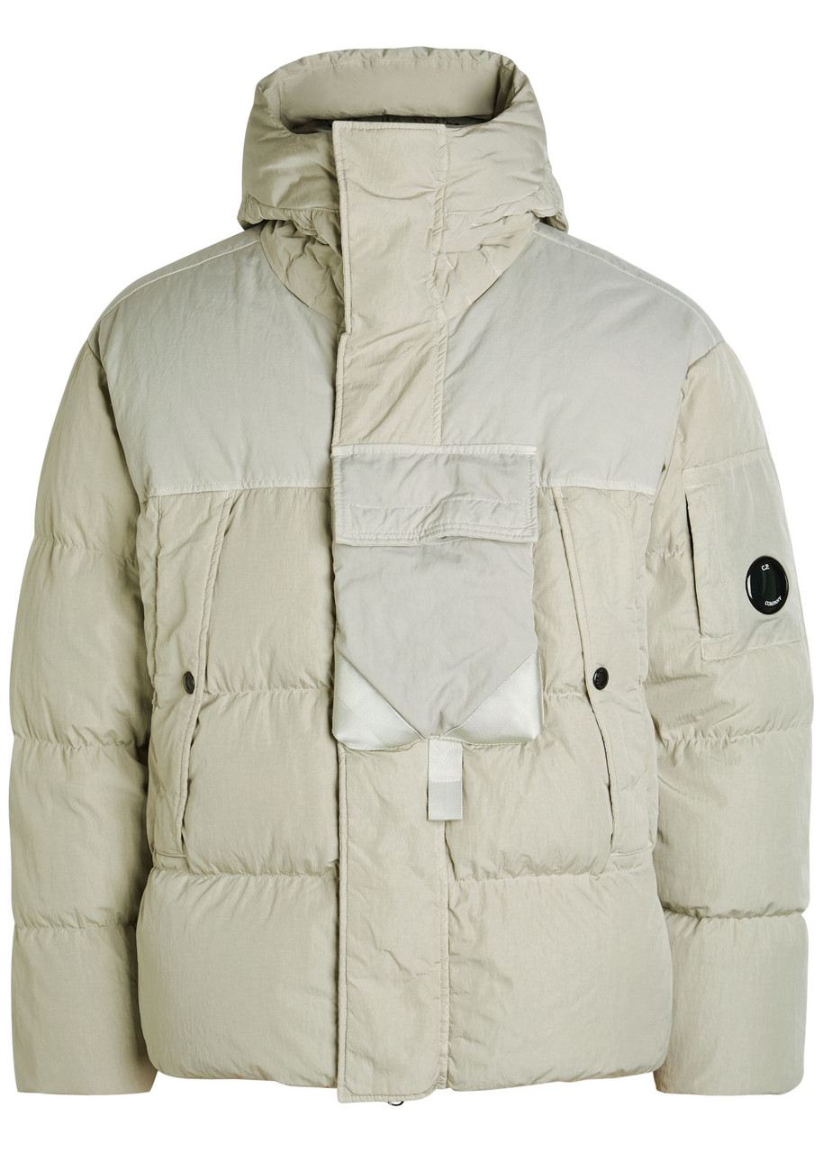 C.p. Company Eco Chrome E-mixed Quilted Jacket In Animal Print