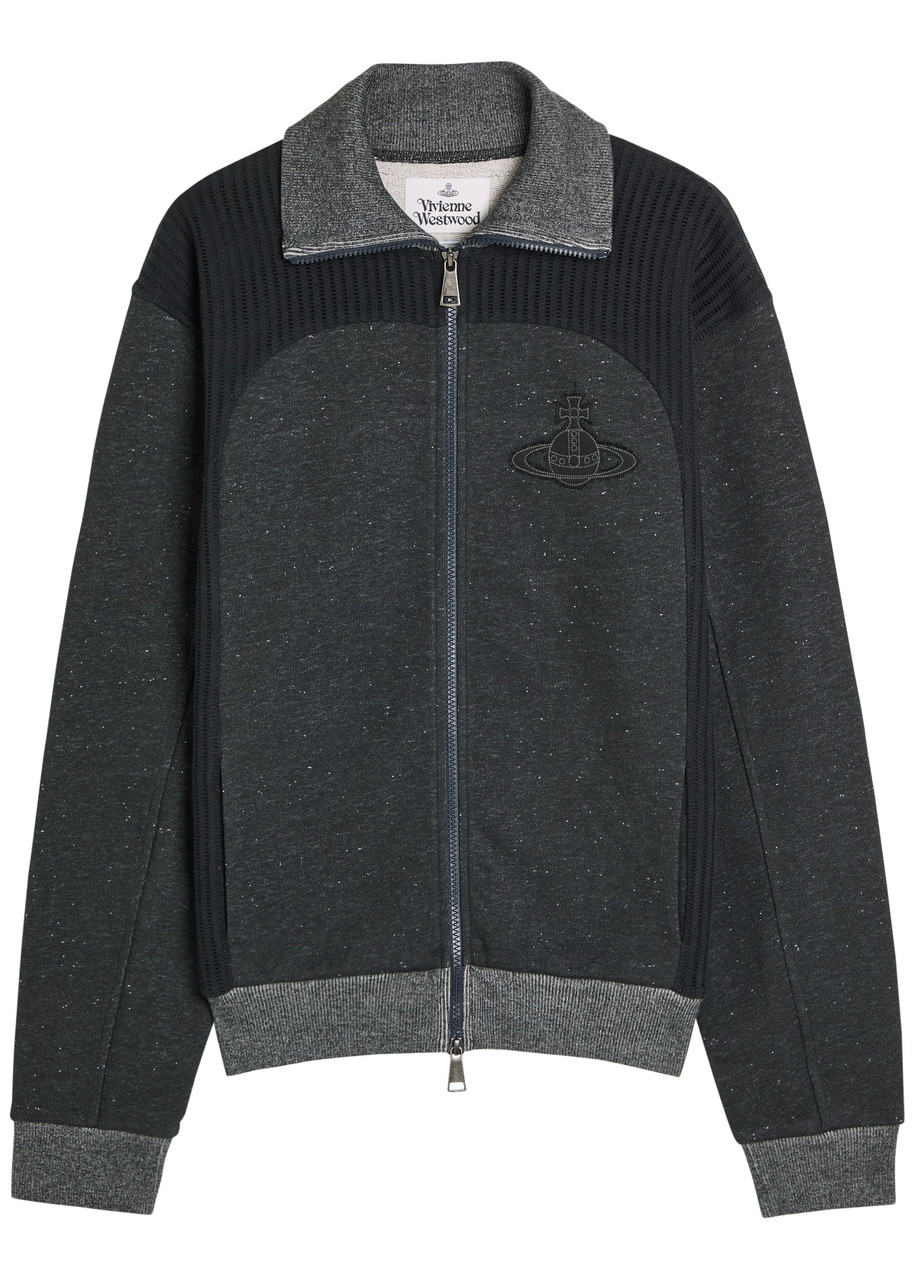 Vivienne Westwood Alien Panelled Cotton-blend Track Jacket In Gray