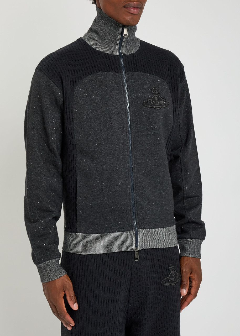 Vivienne Westwood Alien Panelled Cotton-blend Track Jacket In Gray
