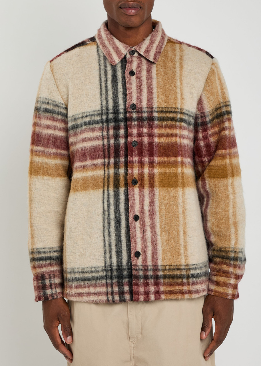 Wax London Nolan Checked Brushed Overshirt In Multi