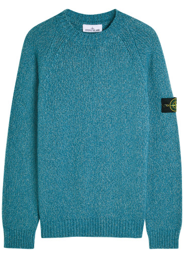 STONE ISLAND Logo knit jumper | Harvey Nichols