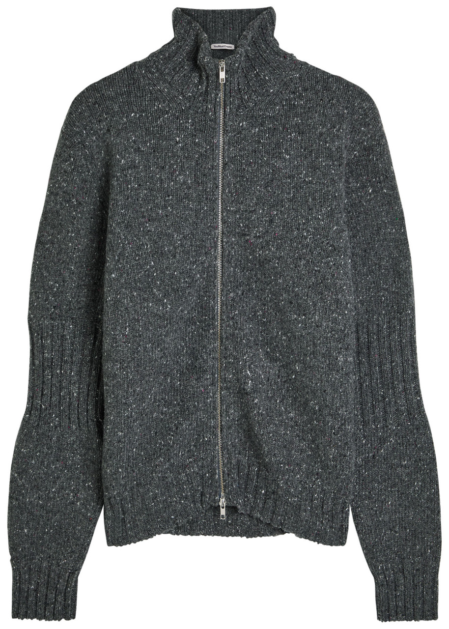 Ymc You Must Create Ymc Nova Wool-blend Cardigan In Gray