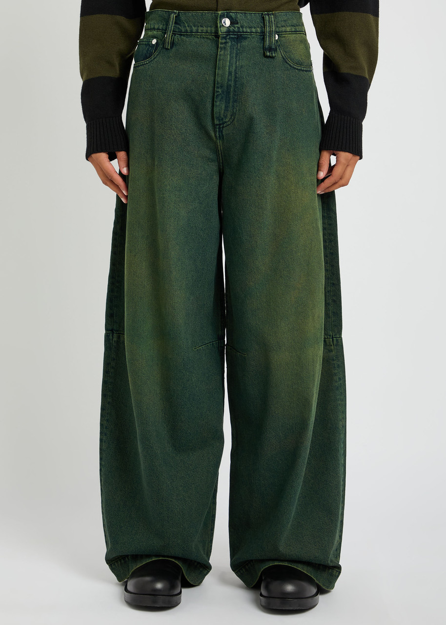 Simone Rocha Darted Wide-leg Jeans In Multi
