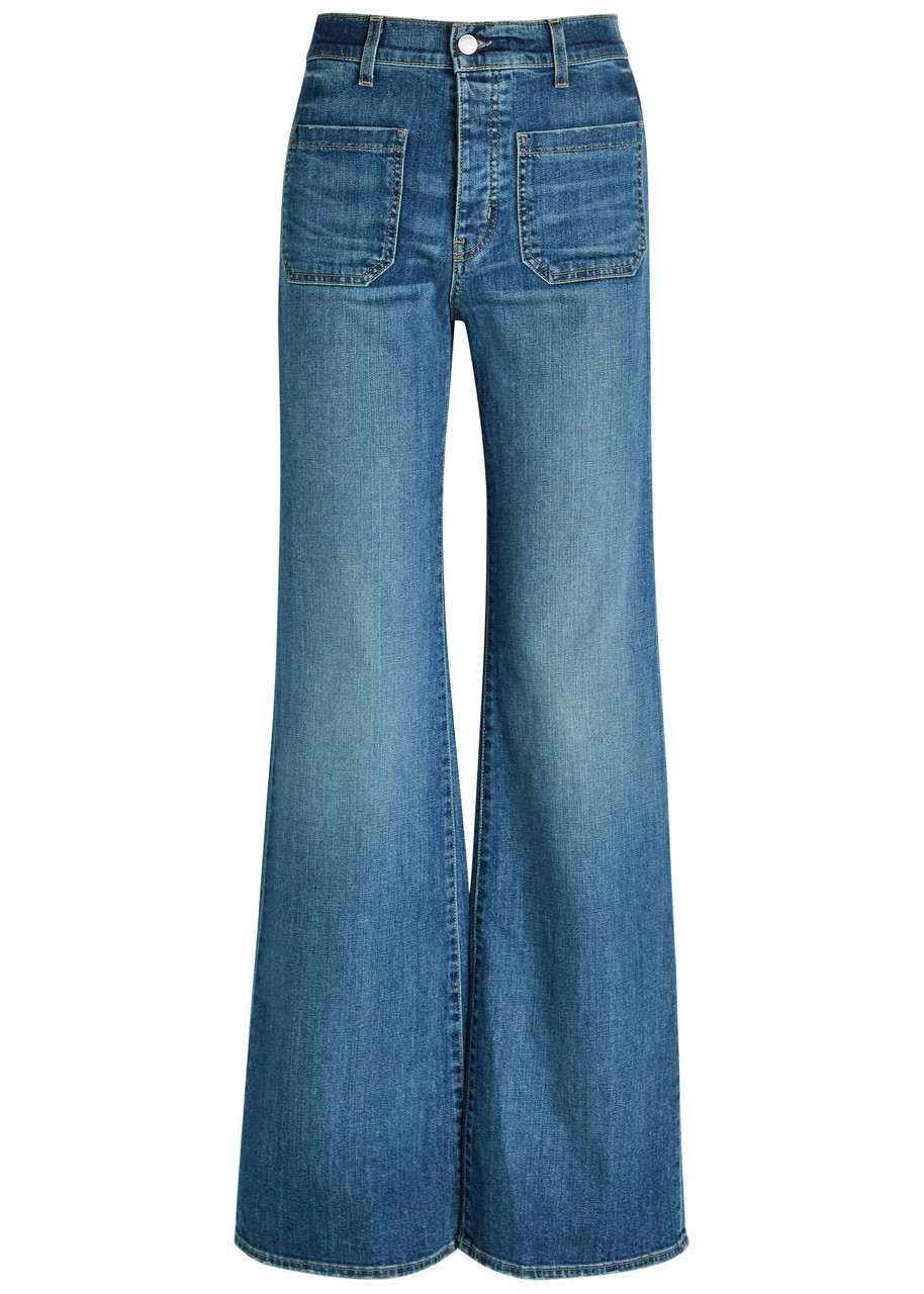 Nili Lotan Florence Flared-leg Jeans In Multi