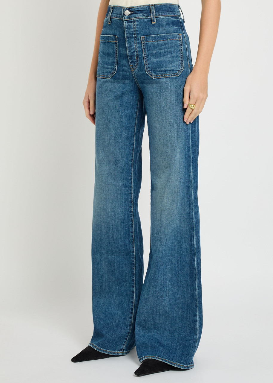 Nili Lotan Florence Flared-leg Jeans In Multi