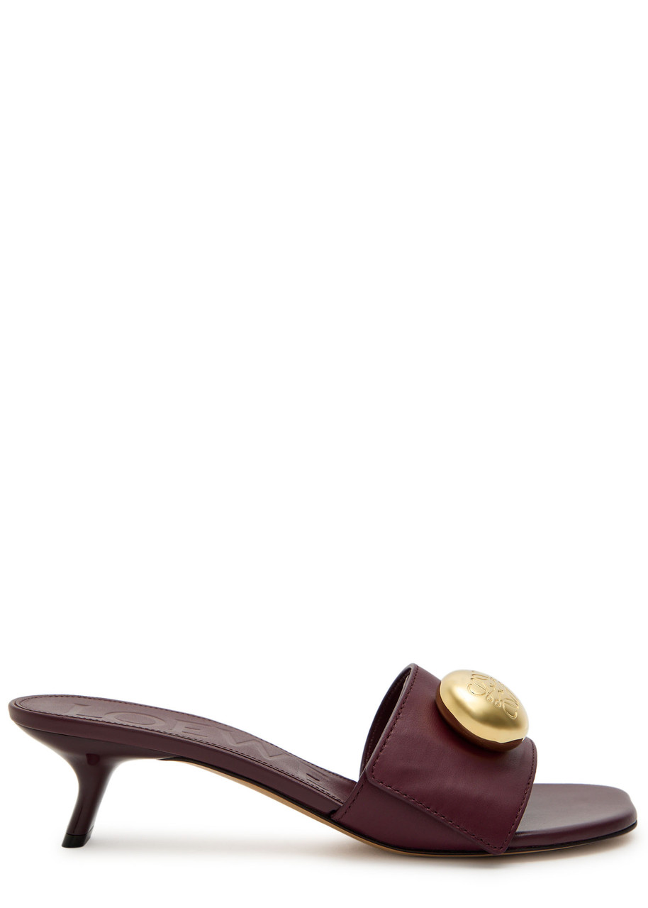 Loewe 45mm Pebble-embellished Leather Sandals In Multi