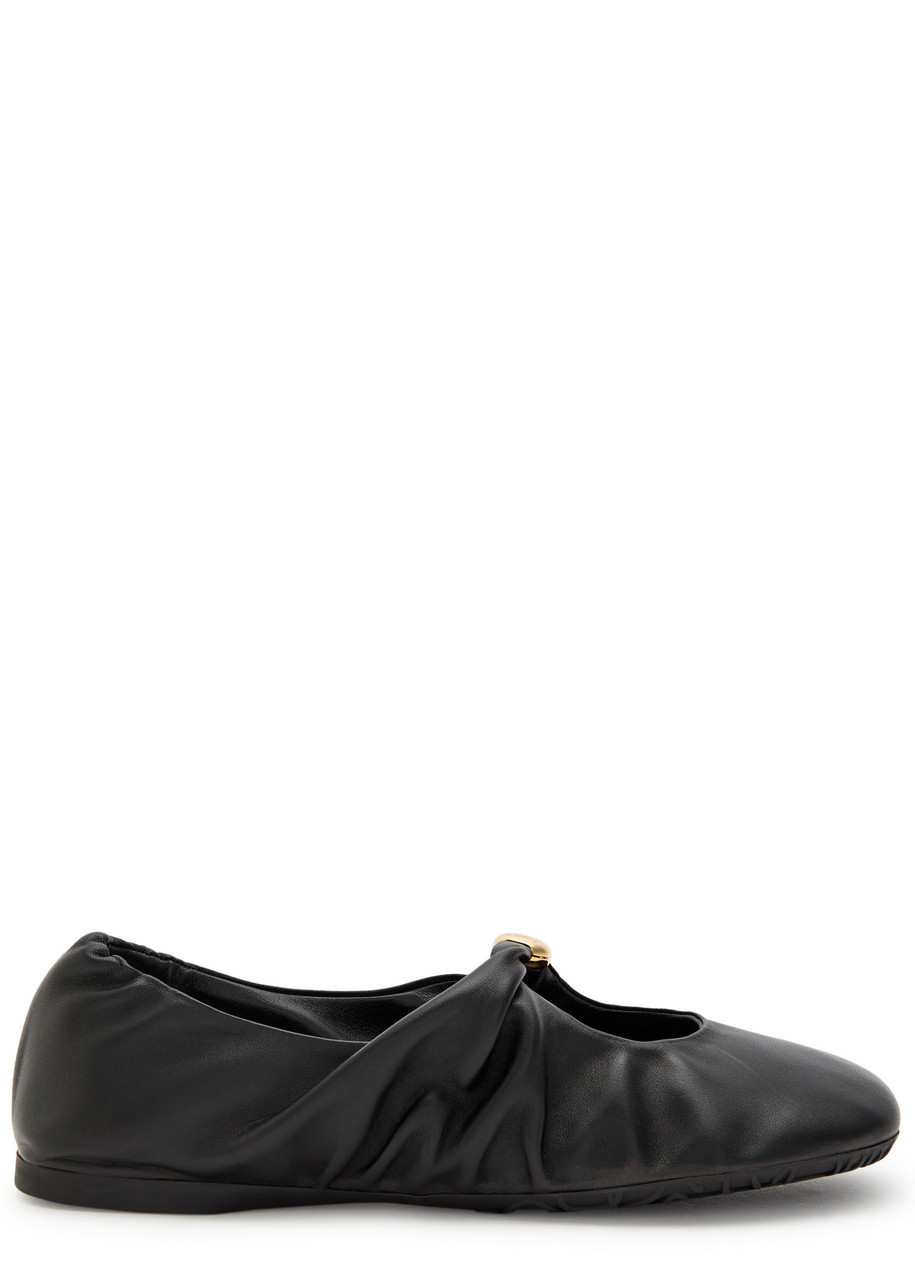 Loewe Women Pebble Ballerina In Nappa Leather In Animal Print