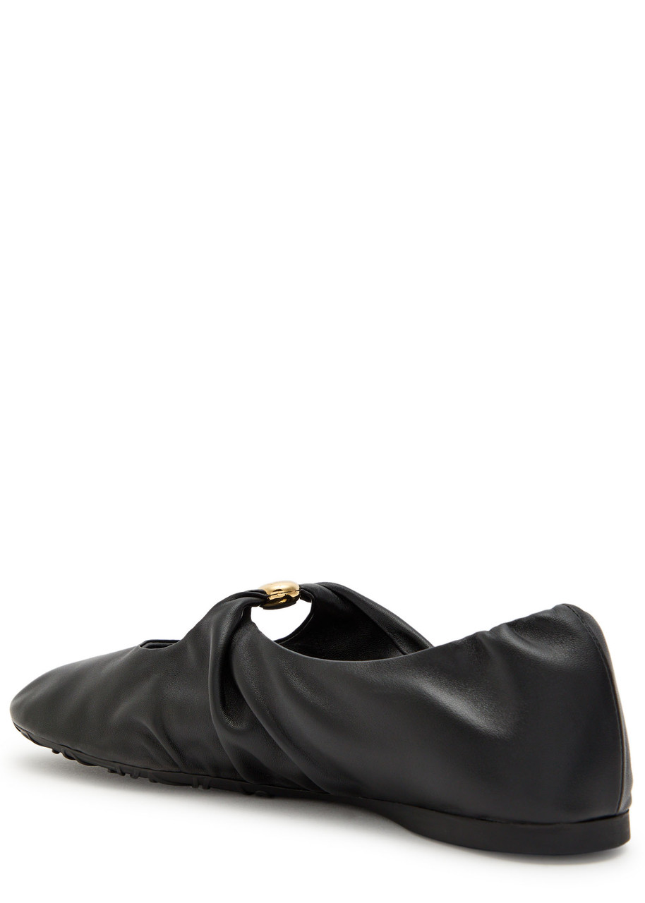 Loewe Women Pebble Ballerina In Nappa Leather In Animal Print