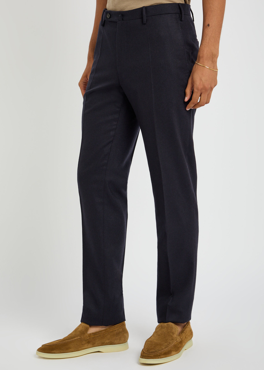Slowear Wool-blend Trousers In Black