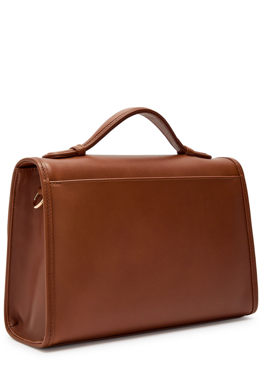 Gabriela Hearst Leonora Medium Leather Top Handle Bag In Brown