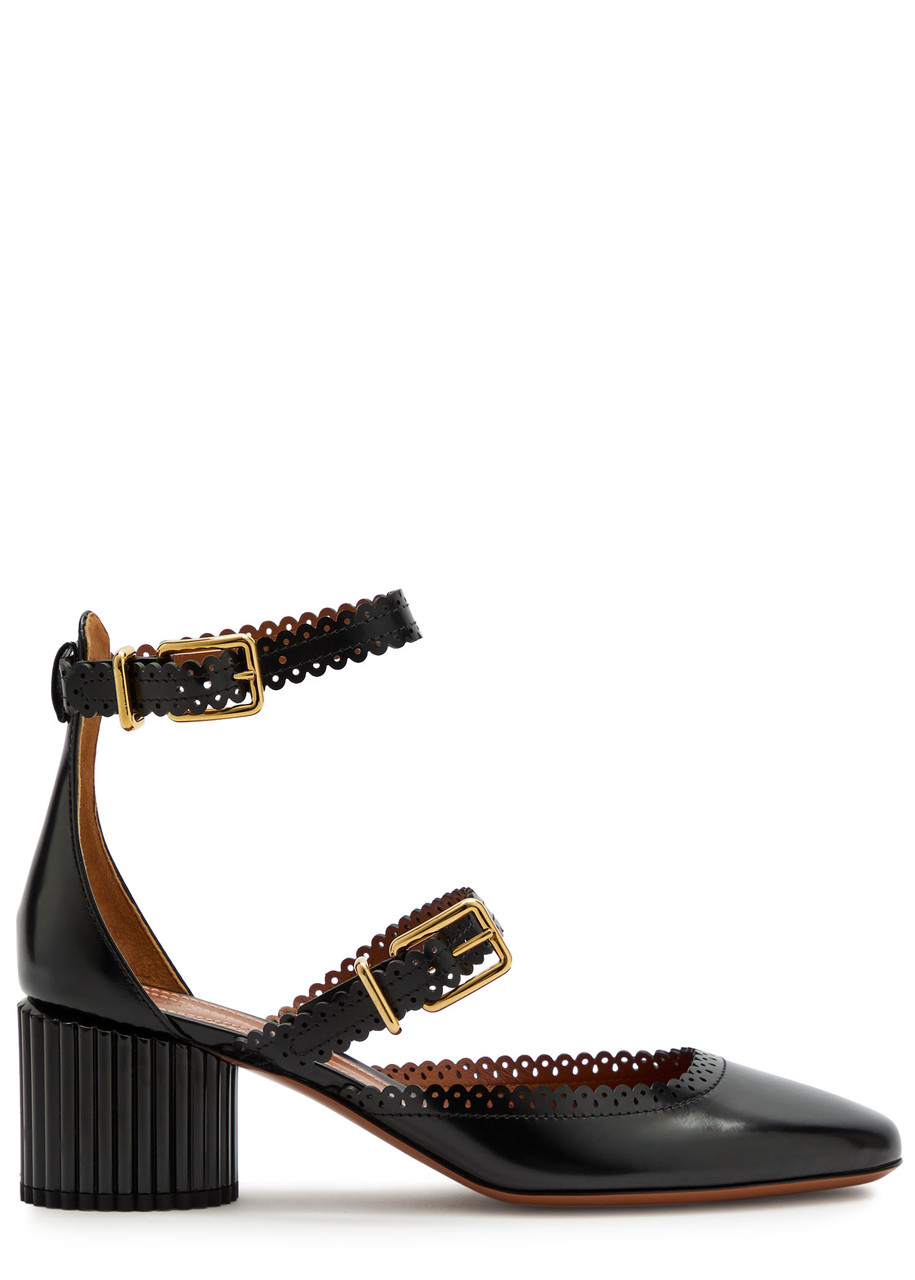 Zimmermann Eddie 55 Glossed Leather Mary Jane Pumps In Black