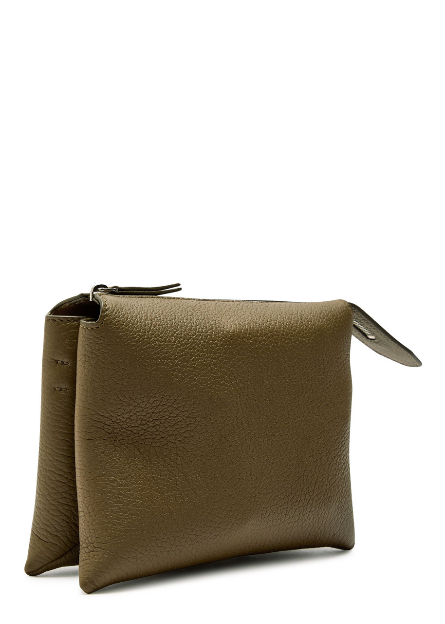 The Row Nu Twin Mini Leather Cross-body Bag In Green