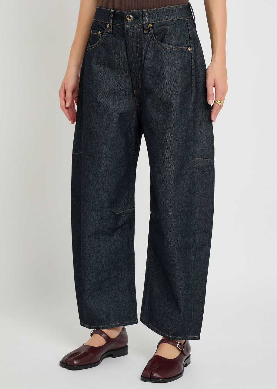 Rag & Bone Charlie Barrel-leg Jeans In Black