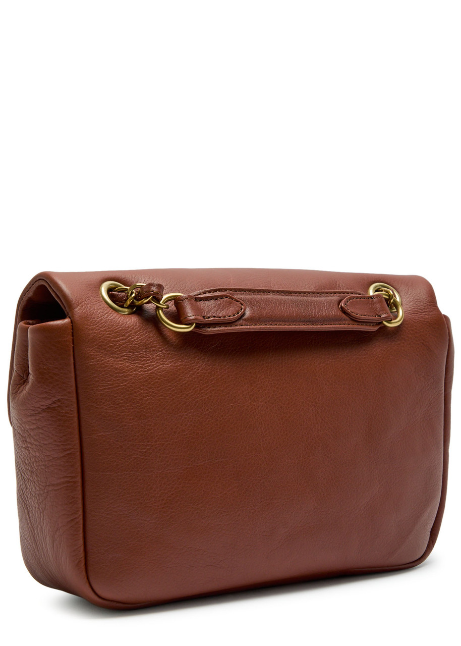 Vivienne Westwood Anita Grained Leather Shoulder Bag In Brown