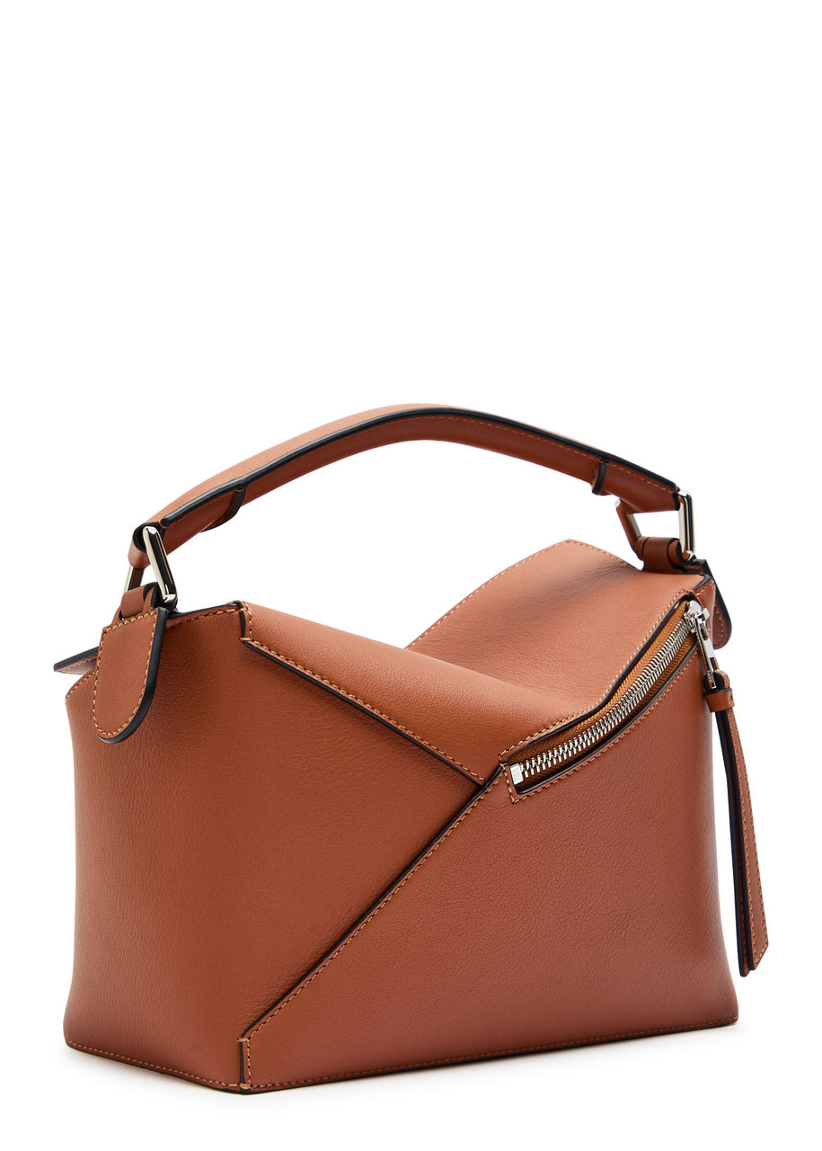 Loewe Small Puzzle Edge Bag In Classic Calfskin Leather In Brown
