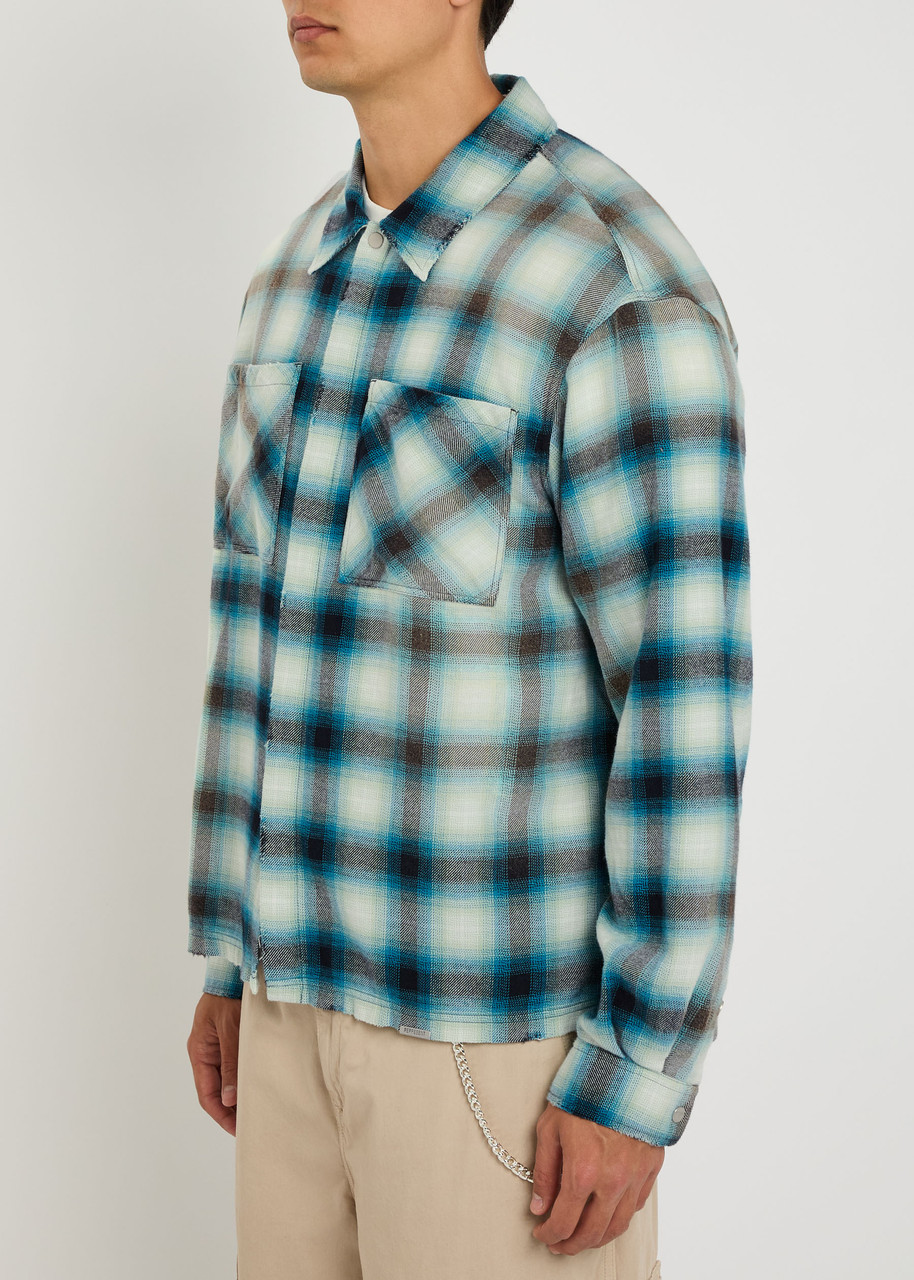  Represent Sun Bleached Flannel Shirt - Blue - Xl 