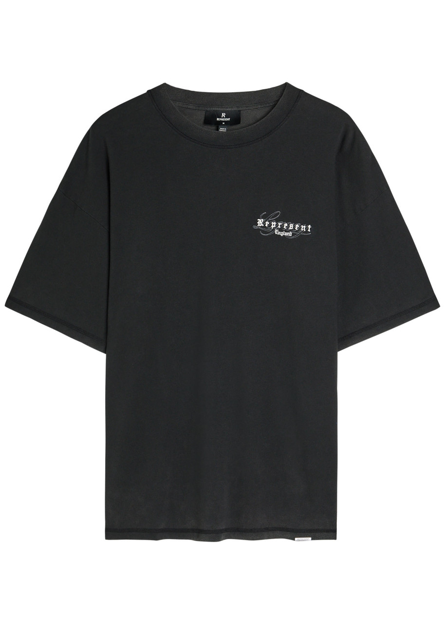 Represent Black Cotton Oversize England Legacy T-shirt In Gray