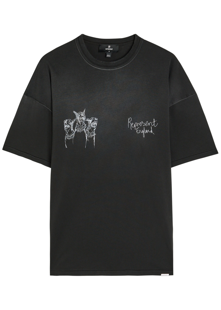 Represent Graphic Print Crewneck Short Sleeve T-shirt In Black